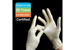GI 9" 12" 16" Class 10 100 1000 Safety Gloves Pure Rubber Goalkeeper Gloves Powder Free Pure Latex Gloves