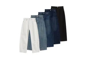 SHENZHU 2026 Spring/Summer New Arrival - Versatile, Simple Women's Loose-fitting Casual Mid-waisted Jeans 5762040