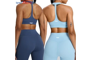 Hot Fitness Apparel Unique T Back Workout Women Tops Gym Yoga Bra Running High Support Sports Bra