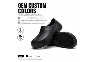 Steel Toe Cap Anti Impact Chef Safety Shoes With Anti-Puncture Midsole Waterproof Oil Resistant Anti Slip EVA Work Clogs
