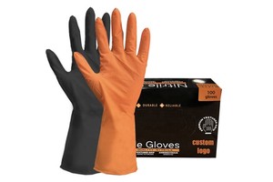 Factory 12 Inches Industry Truck 8 Mil Auto Repair Diamond Texture Grip Food Service Mechanic Nitrile Glove Disposable Gloves