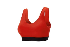 Red color ladies printed sports bra for women red color padded bra and panties set