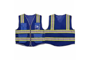 High Visibility Modern Reflective Safety Vests 8 Pockets Zipper Front Unisex Construction Clothing safety vest for sale