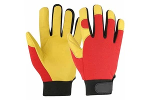 Premium Quality Goatskin Leather Mechanic Gloves Heat Resistant Industrial Safety Personal Protective Durable Gloves