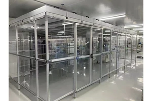 Aluminum Frame Acrylic Modular Clean Booth ISO 5-8 With HEPA Airflow System for Laboratory Manufacturing
