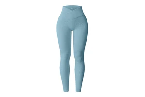V-Waist Mid-Waisted Casual 100% Cotton Summer Solid Sports Yoga Pants Black
