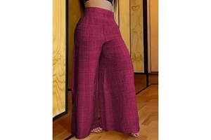 2026 New Fashion Casual Comfortable Women Lady Solid Color High Waist Slim Wide Leg Long Pants Women's Pants & Trousers