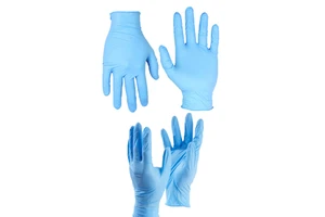 Powder-Free Nitrile Blended Gloves Disposable Black Vinyl Gloves Made Of PE Material