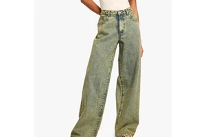 High Quality Trendy Women's Casual Mid Rise Straight Leg High Loose Denim Jeans Breathable Solid Mid Waist Denim Pants for Women