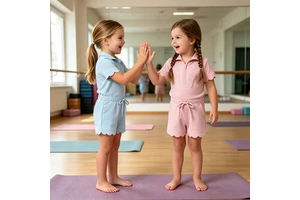 Professional Factory Custom Printing Moisture Wicking Certified Yoga Fabric Girls Short Sleeve Jumpsuit for School Sports Team