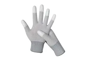Dust Free Lint Free ESD Gloves Conductive Carbon Fiber PU Safety Gloves For Cleanroom Semiconductor Precision Work