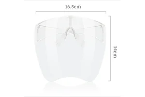 High-Definition Transparent Full-Face Temple Style Scratch-Proof Protective Mask Anti-Fog Anti-Splash Features Face Shields