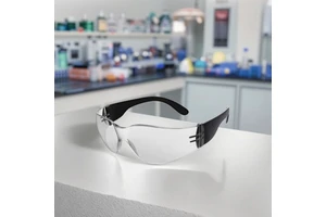 Clear Anti-Fog Impact Resistant PVC Frameless Safety Goggles with Anti-Scratch Lens for Chemical Laboratory Work Eye Protection