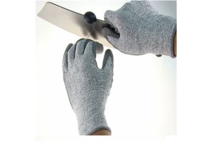 Cut Resistant Palm Coated Gloves Grey Knit Anti Cut Gloves PU Coating Cut Resistant Gloves
