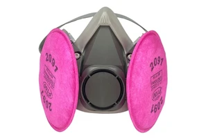 Custom Welding Respirator 6200 Half Face Mask with 2091/2097 P100 Particulate Filter - Safety Equipment
