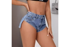 Custom OEM&OEM Washed High Quality Sexy Spice Girls Casual Denim ShortsSlim Fit Skinny Women's Denim Shorts