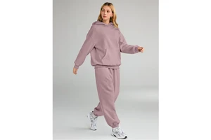 Hot Selling Winter Hooded 2-Piece Women's Track Suit Set Plus Size 100% Cotton