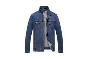 Factory Rate Men's Winter Denim Jackets Professional Quality Vintage Trending Fashion Front Logo