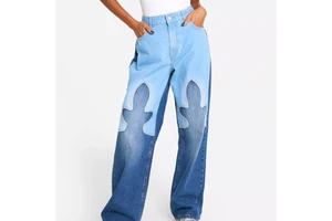 New Fashion Women's Jeans Regular Fit Mid Waist Casual Breathable 100% Cotton Customizable Wholesale