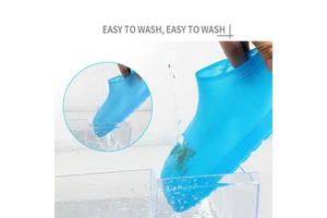 Silicone Waterproof Anti-Slip Portable Snow and Working Shoes Cover Reusable No-Slip Silicone Shoe Protectors for Kids,Women,Men