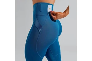 Yoga Pants Workout Tight Fitness Leggings Nylon Spandex High Waist Butt Lift Gym Yoga Leggings With Elastic Side Loop and Pocke