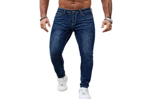 Men's Classic Straight Fit Eco-Friendly Ripped Streetwear Denim Jeans Soft Cotton Casual Pants OEM Factory Plus Size Regular Fit