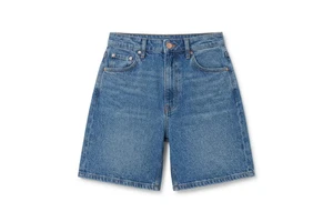 XUCHANG OEM Custom Logo Manufacturer High Quality Vintage Classic Washed Women Jorts 100% Cotton High Waist Denim Jeans Shorts