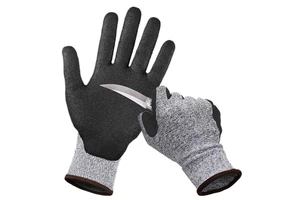 13G A3 ANSI/ISEA Cut Level 3 Anti-Slip Cut Resistant Sandy Nitrile Palm Coated Work Safety Gloves Type II Electrical Insulation