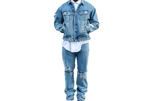 OEM Factory Price Two Piece Custom Men's Casual Vintage Wash Denim Jean Trucker Jacket Embroidery Coats
