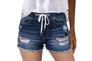 OEM Service Design High Quality Breathable Women Denim Shorts High Waist Eco-Friendly Bulk Low Price for Sale