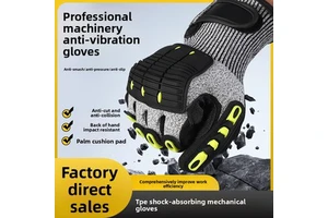 Anti-collision Anti-cutting Level 5 Thickened Wear-resistant Shock-absorbing Impact-resistant Shatter-resistant Labor Gloves