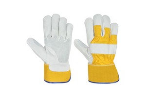Best Quality Impact Protective Work Gloves Cut Resistant Cowhide Split Leather Patch Palm Work Gloves for Safety
