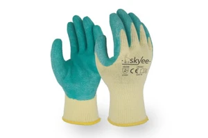 SKYEE 10g Poly Crinkle Latex Coating Anti Cut Wear Abrasion Resistant Safety Construction Gloves with Outstanding Grip