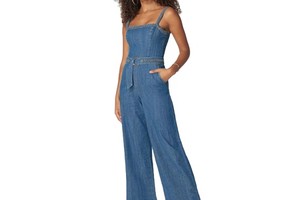 Womens Romper Overall Jeans Suspenders Autumn Hot Sale Sleeveless Sling Belt Loose Wide Leg Denim Jumpsuit