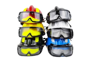 Safurance Rescue Helmet for Fire Fighter with Protective Glasses Safety Protector Workplace Hard Hat Safety Supplies