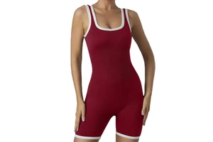 Spandex Polyester Pole Fitness Jumpsuit High Quality Performance Women Professional Dance Bodysuit Solid Seamless Breathable