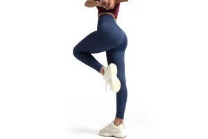 Seamless High Waisted Solid Color Yoga Pants Push-up Mujer Tummy Control Legging Workout Leggings for Women