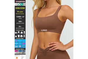 Custom Fabric Style Color Logo Quick Dry Yoga Bra Women Sports Underwear Gym Fitness Top Sujetador Deportivo Running Workout Bra