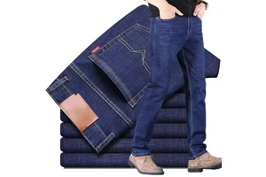 Men's Plus Size Casual Sporty Denim Pants Fashionable Summer Straight Jeans Printed Pattern Medium Colored Sexy Winter Autumn