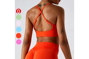 Wholesale Gym Yoga Wear Ladies Push Up Cross Back Fitness Workout Yoga Crop Top High Support Breathable Sports Bra For Women