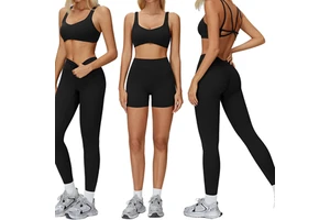 Women Plus Size Seamless Yoga Suit Set for Fitness and Gym Training