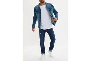 Custom Men's Denim Jacket Vintage Washed Jeans Jacket Streetwear Slim Fit Casual Fashion High Quality OEM Wholesale