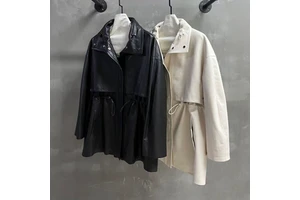 Jxwatcher Fashion Elegant Warm Soft Genuine Leather Coat Zipper Long Sleeves Custom Logo Women Real Leather Jackets Fall 2026