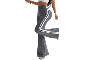 Athleisure Eco-friendly High-Waisted Butt-Lifting Yoga Pants for Women Tummy Control Wide-Leg Full-Length Fitness Pants