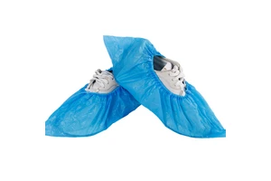 Premium AOYA Disposable Safety Shoe Covers Blue CPE Material High Strength Durable Non-Slip Waterproof Rain Mud Outdoor Pull-On