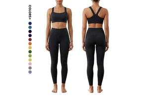 Custom OEM Cross Back Sports Bra – Medium Support 220g Nylon Spandex for Activewear Brands