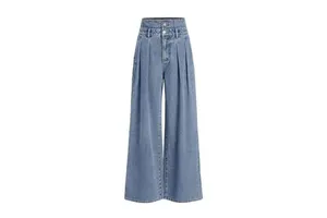 Baggy Women's Casual Straight Vintage Breathable Wash Streetwear Mid Waist Denim Jeans Trousers