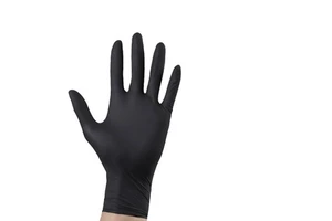 Disposable Black Nitrile Gloves 4g Powder Free Textured Fingertips Food Grade Safety Gloves