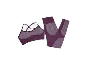 Premium Women's Custom 2-Piece Plus Size Solid Pattern Yoga Suit Reversible Eco-Friendly Quick Dry Activewear Clothing