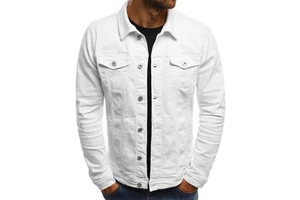 Men's Denim Jacket Spring and Autumn New Loose Streetstyle Long Sleeved Denim Jacket